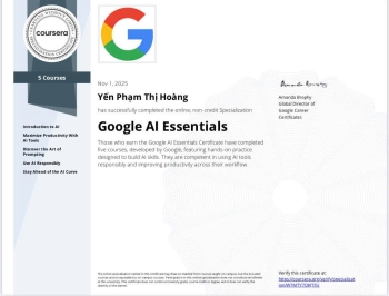 Chứng chỉ Google AL Essential